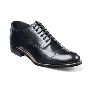 Stacy Adams Madison Cap Toe Oxford Mens Dress Shoes Black Leather Size 9.5